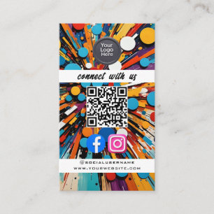 Sociale Media QR Code Modern Pro Minimalistisch St Visitekaartje