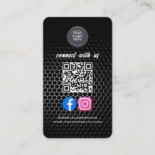 Sociale Media QR Code Modern Pro Minimalistisch St Visitekaartje