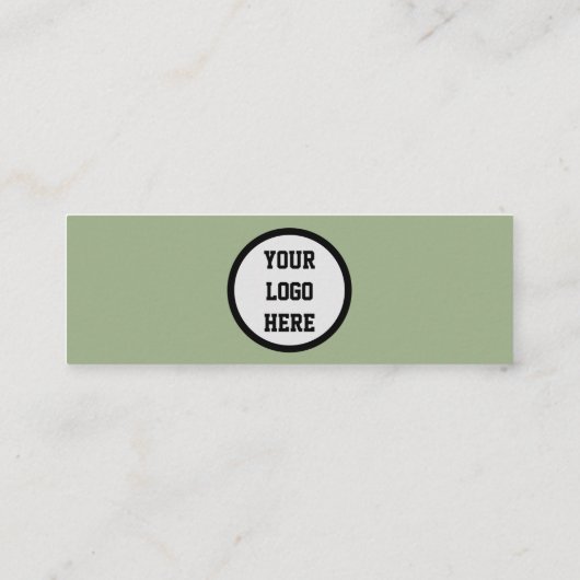 Sociale media QR Code Scannable Sage Green Modern Mini Visitekaartje (Achterkant)