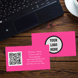 Sociale media QR-code schaalbaar roze magenta Visitekaartje