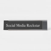 Sociale Media Rockstar Bureau Naambordje (Voorkant)
