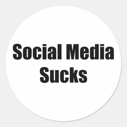 Sociale media ronde sticker (Voorkant)