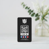 Sociale media scannen me QR-code Moderne Eenvoudig Visitekaartje (Staand voorkant)