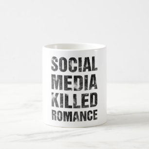 Sociale media vermoordden romantiek koffiemok