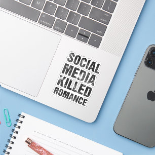 Sociale media vermoordden romantiek sticker