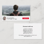 Sociale media YouTube geïnspireerd | Visitekaartje (Voorkant / Achterkant)