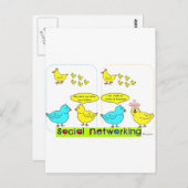 Sociale netwerken briefkaart (Voorkant / Achterkant)