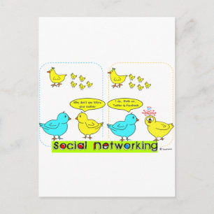 Sociale netwerken briefkaart