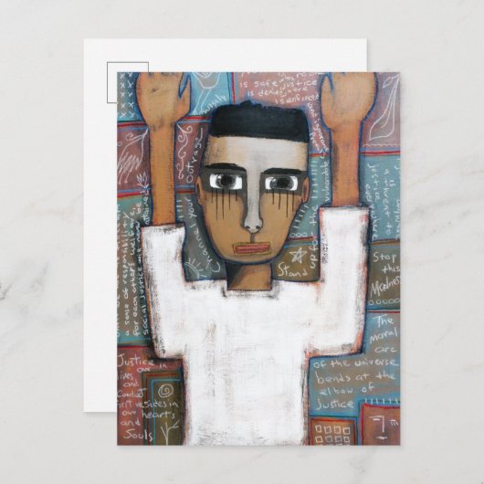 Sociale rechtvaardigheid briefkaart (Voorkant / Achterkant)