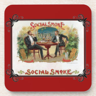 Sociale rook bier onderzetter