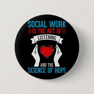 Sociale school Gift Mental Health Ronde Button 5,7 Cm