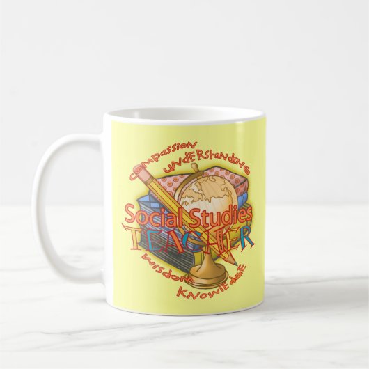 Sociale studies leraar Motto Koffiemok (Links)