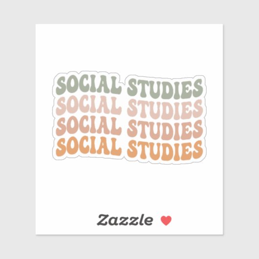 Sociale studies sticker (Vel)