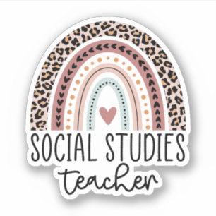 Sociale studies Trainboog leraar, geschiedenislera Sticker