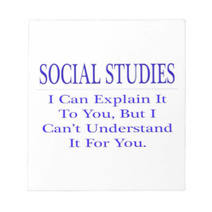 Sociale studies ... Verklaar niet begrijpen Notitieblok