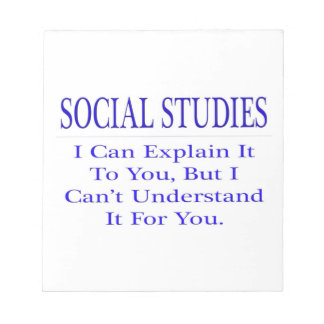 Sociale studies ... Verklaar niet begrijpen Notitieblok