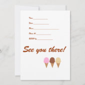 Sociale uitnodiging van Ice Cream (Achterkant)