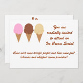 Sociale uitnodiging van Ice Cream (Voorkant / Achterkant)