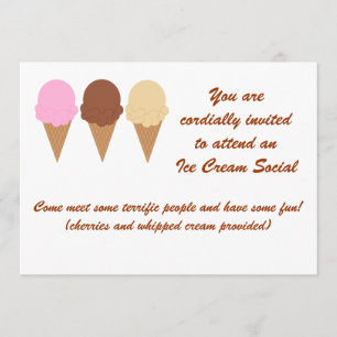 Sociale uitnodiging van Ice Cream