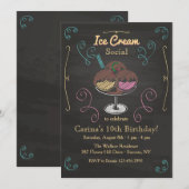 Sociale uitnodiging van Ice Cream (Voorkant / Achterkant)