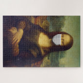 Sociale vervormende kunst Mona Lisa Funny Legpuzzel (Horizontaal)