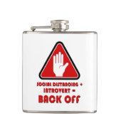 Sociale vervorming en introvert, uit heupfles (Voorkant)