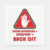 Sociale vervorming en introvert, uit servet (Voorkant)