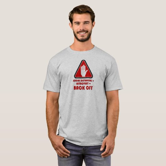 Sociale vervorming en introvert, uit t-shirt (Voorkant volledig)