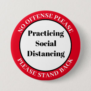 Sociale vervorming ronde button 7,6 cm
