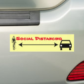 Sociale vervorming voor fietsers bumpersticker (Op auto)