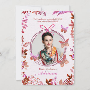 Sociale Vlinders Foto Afstuderen Uitnodiging