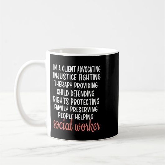 Sociale werker Cute Definition Social Worker Maand Koffiemok (Links)
