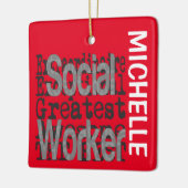 Sociale werker Extraordinaire CUSTOM Keramisch Ornament (Links)