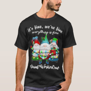 Sociale werker kerst zijn boete waren prima kabout t-shirt