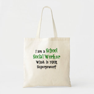 sociale werker school tote bag