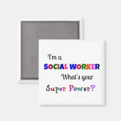 Sociale werker Super Power Magneet (Voorkant / Achterkant)