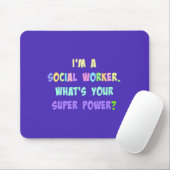 Sociale werker Super Power Muismat (Met muis)