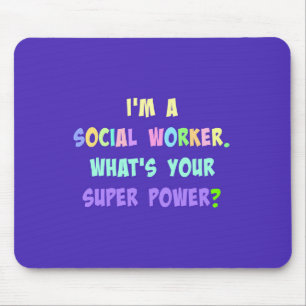 Sociale werker Super Power Muismat