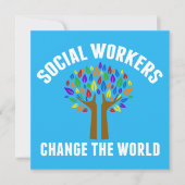 Sociale werkers Verander de wereld Mooi Kaart (Voorkant)