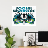 Sociale werknemers krijgen Wild Poster (Thuiskantoor)