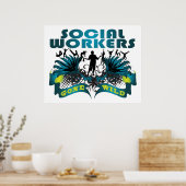 Sociale werknemers krijgen Wild Poster (Keuken)