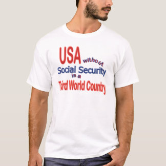 Sociale zekerheid Verenigde Staten! Achtergrond aa T-shirt