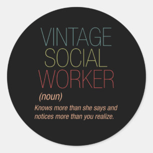 sociale zorgverstrekking ronde sticker