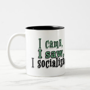 socialiseren tweekleurige koffiemok