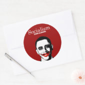 SOCIALISME - ARMOEDE OPDRINGEN RONDE STICKER (Envelop)