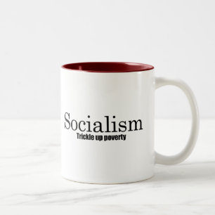 Socialisme - Armoede verstikken Tweekleurige Koffiemok