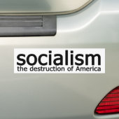 Socialisme - de vernietiging van Amerika Bumpersticker (Op auto)