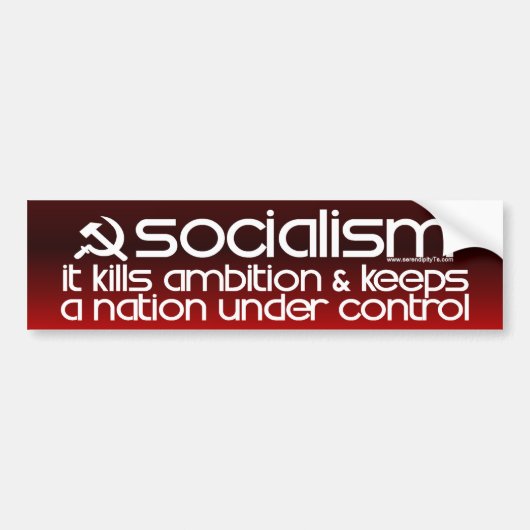 Socialisme doodt de ambitie (Bumpersticker) Bumpersticker (Voorkant)
