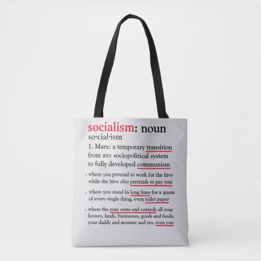 Socialisme gedefinieerd tas (Voorkant)