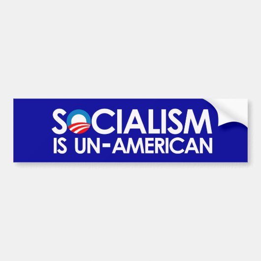 Socialisme is Amerikaans Bumpersticker (Voorkant)